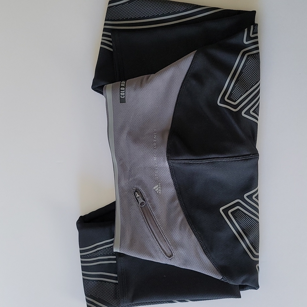 NWOT Adidas by Stella McCartney Truepace Cold.Rdy Leggings Black & Gray Size XS - Picture 9 of 14